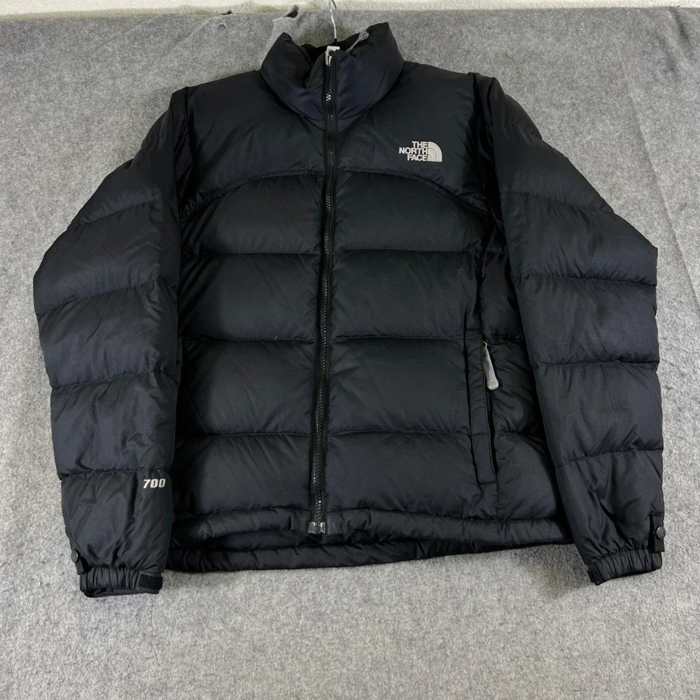VINTAGE The North Face Nuptse 700 Puffer Jacket Mens Small Black Down Gorpcore
